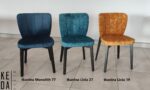 krzesła tapicerowane na drewnianych nogach, granatowe krzesło, niebieskie krzesło, pomarańczowe krzesło, tkanina monolith, tkanina Livia, kedameble, keda meble, kedameble sklep, keda-meble, keda-meble sklep