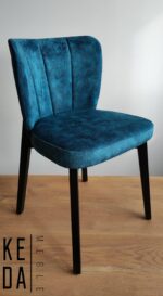 krzesło tapicerowane tuoli, niebieskie krzesło, tapicerka livia 27, czarne nogi, kedameble, keda meble, kedameble sklep, keda-meble, keda-meble sklep