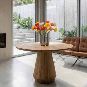 okrągły stolik dębowy w stylu japandi, stolik dębowy , okrągły stolik drewniany , duży okrągły stolik kawowy , stolik kawowy okrągły 80 cm , okrągł stolik kawowy z drewna , stolik okrągły , nowoczesny okrągły stolik kawowy , okrągły stolik kawowy na jednej nodze , stolik kawowy od producenta , okrągły stolik kawowy na zamówienie